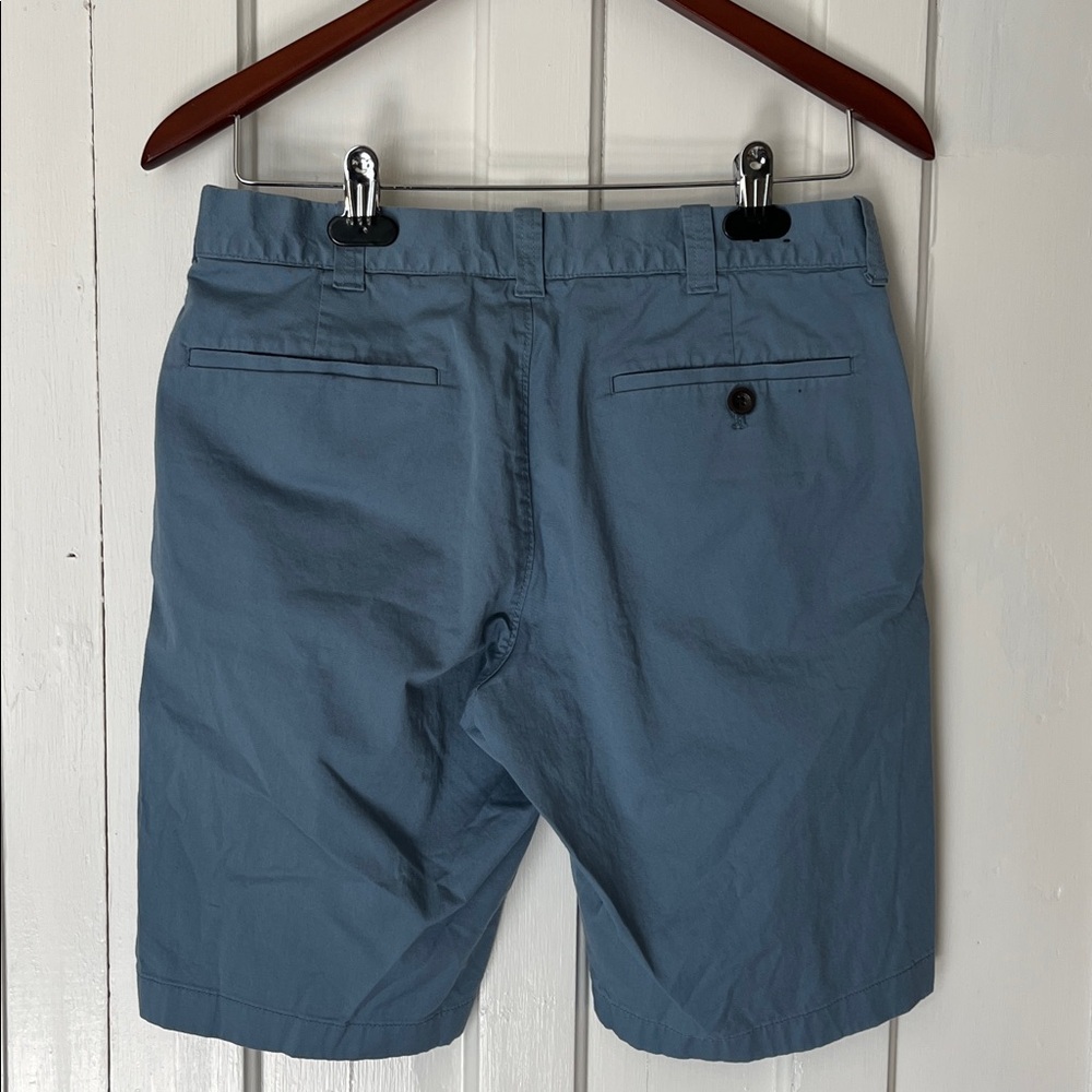 J. Crew Slate Blue Flat-Front Chino Shorts - Picture 2 of 5